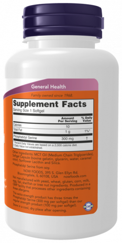 NOW Phosphatidyl Serine 300 mg, 50 капсул