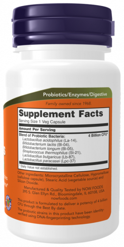 NOW 4х6 Acidophilus, 120 капсул