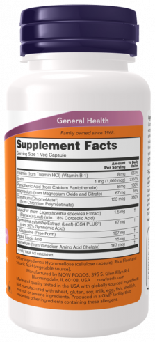 NOW Glucose Metabolism Support, 90 капсул