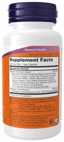 NOW Mushroom Immune Renew, 90 капсул