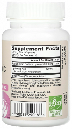 Jarrow Formulas Hyaluronic Acid, 60 капсул