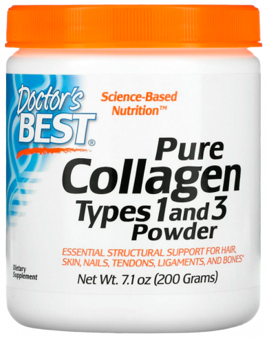 Doctor's Best Collagen Types 1 and 3, Коллаген 1 и 3 типа, 200 грамм