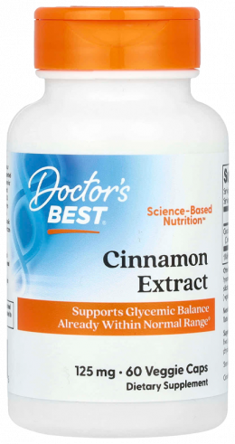 Doctor's Best Cinnamon Extract, Экстракт корицы, 60 капсул