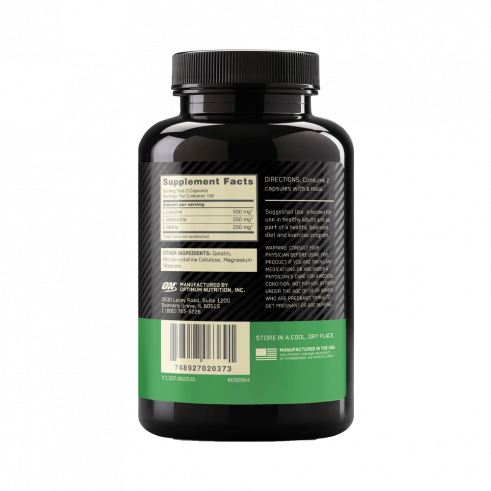 Optimum Nutrition ON - BCAA 1000 Caps, ОН - БЦАА 1000 Капс, 200 капсул