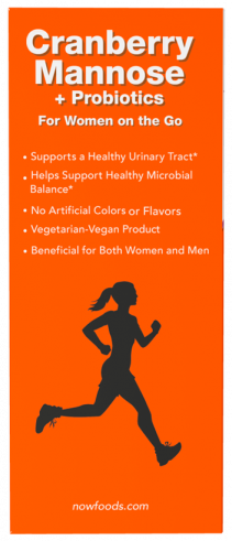 NOW Cranberry Mannose + Probiotics, 24 саше