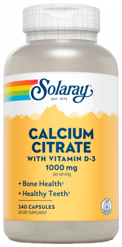 Solaray Calcium Citrate, Кальций Цитрат, 240 капсул