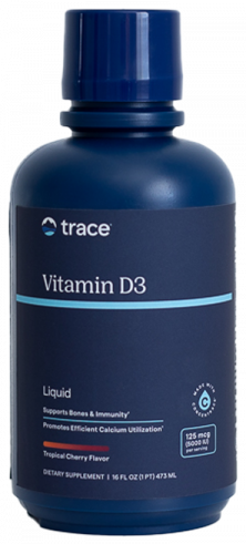 Trace Minerals Liquid vitamin D3, 473 мл