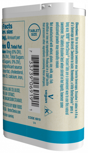 NOW BetterStevia Instant Tabs, 175 таблеток