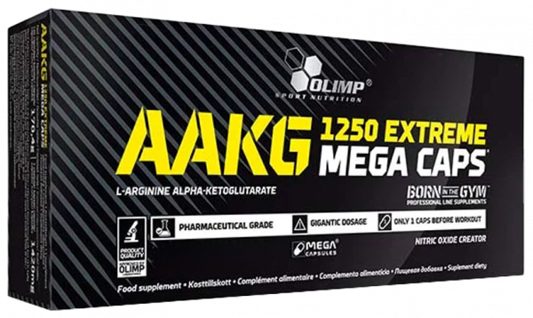 Olimp Sport Nutrition AAKG Extreme 1250 Mega Caps, ААКГ Экстрем 1250 Мега Капс, 300 капсул
