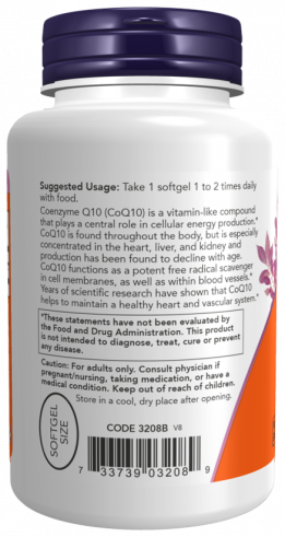 NOW CoQ10 100 mg, 180 капсул