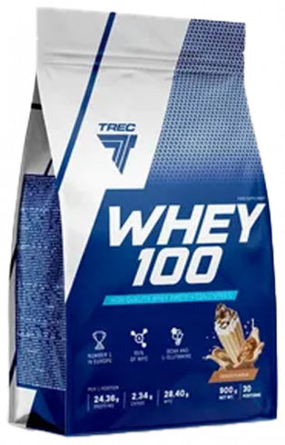 Trec Nutrition Whey 100, Концентрат сывороточного протеина, 900 грамм