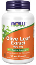 NOW Olive Leaf Extract 500 mg, Экстракт листьев оливы 500 мг, 120 капсул