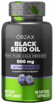 Orzax Black Seed Oil, Масло Черного Тмина 500 мг, 90 капсул