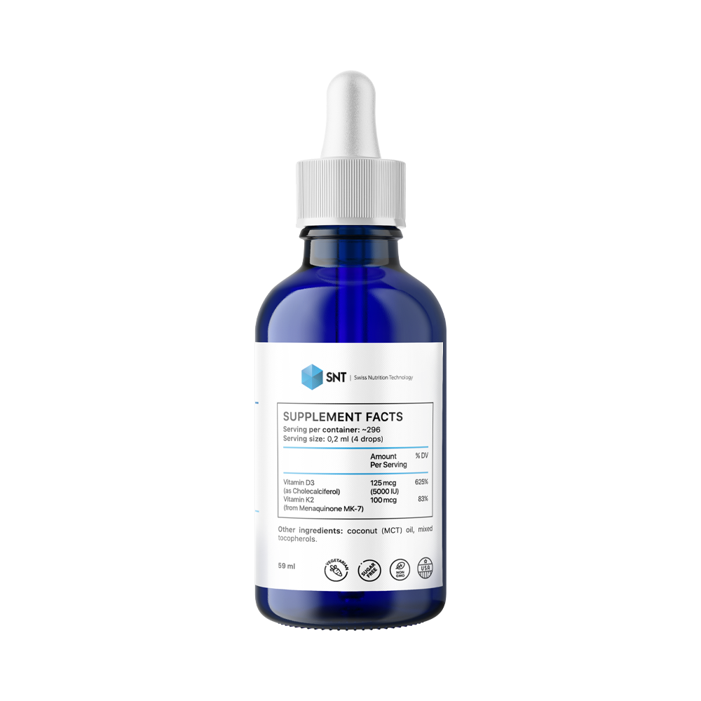 SNT Liquid Ionic D3 + K2 Drops, 59 мл - купить в Москве в интернет-магазине