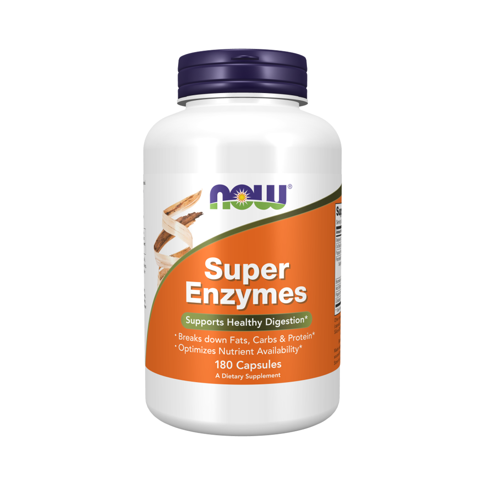 NOW Super Enzymes, 180 капсул - купить в Москве в интернет-магазине
